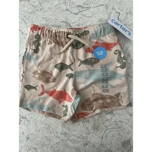 Carter's Toddler Boys Pull On At The Knee Sea Print Shorts - 3T
